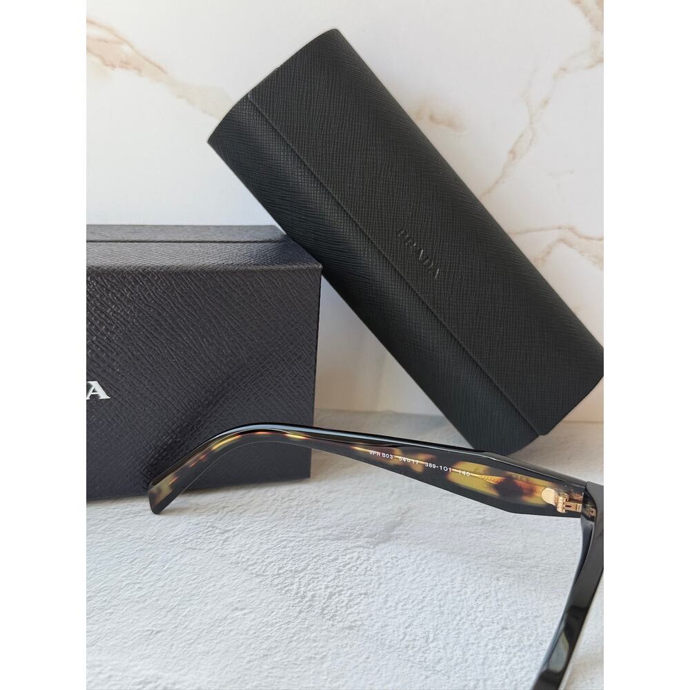 NEW Prada PR B03V Black Tortoise Square Eyeglasses Frames - Picture 6 of 6